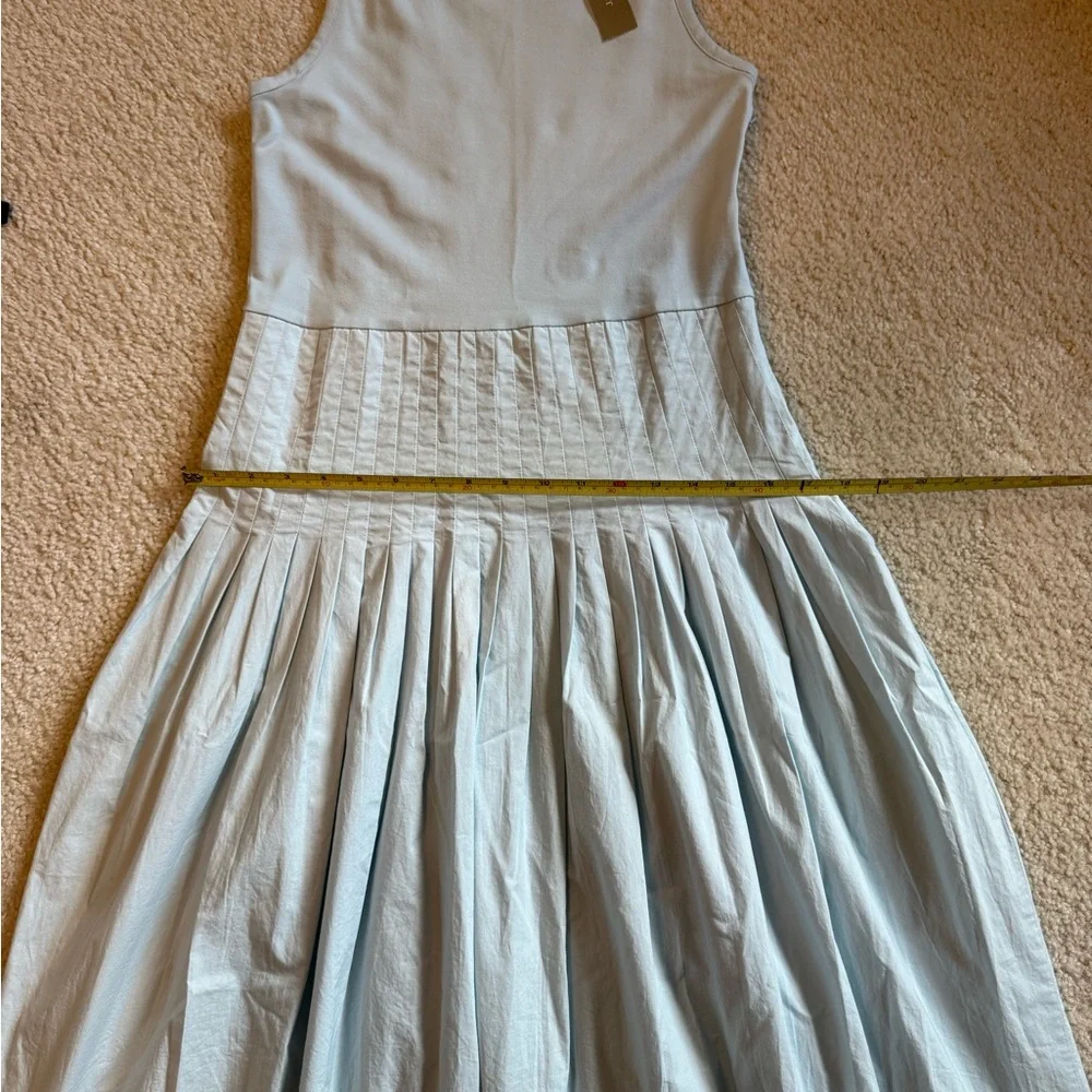 J. Crew light blue pin tuck mix dress
